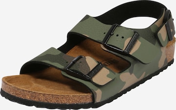 BIRKENSTOCK Sandals & Slippers 'Milano' in Green: front