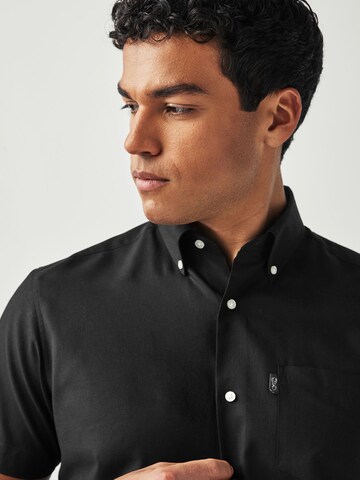 Next Regular fit Button Up Shirt in Black