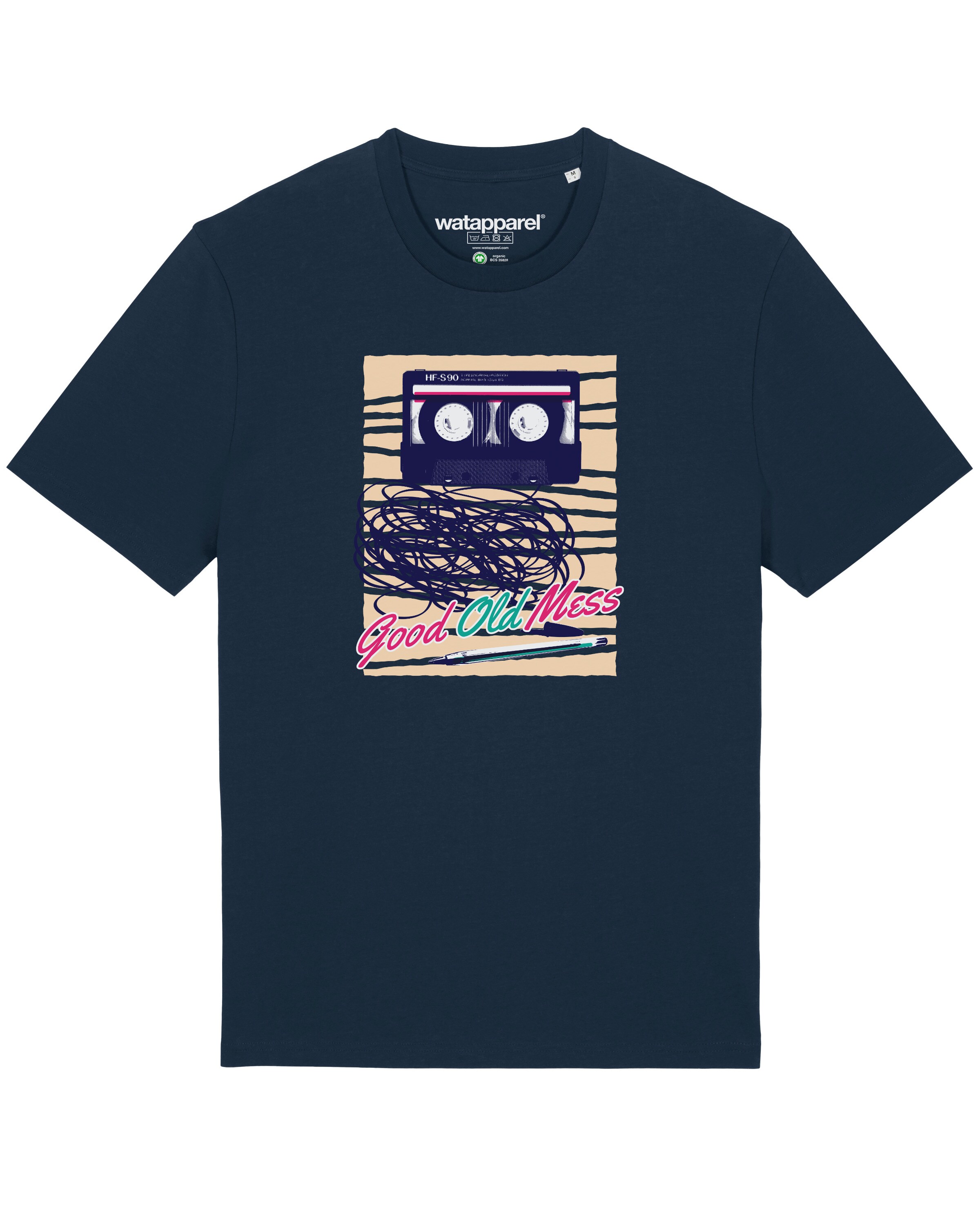 Watapparel T-Shirt ' Good Old Mess ' in Blau: Vorderseite