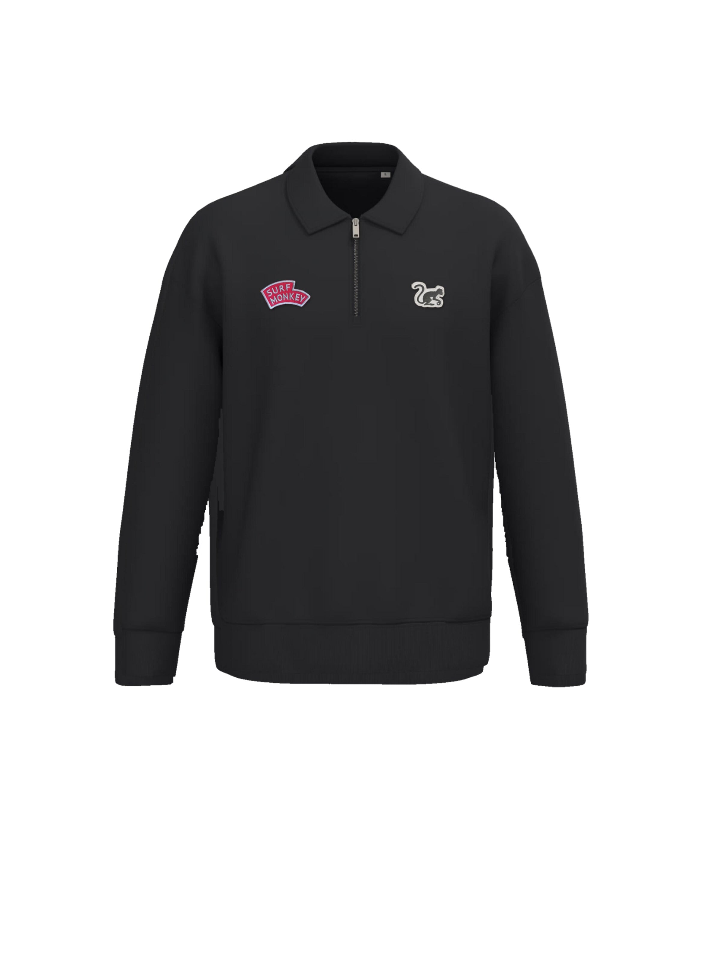 Surf MonkeySweater majica - crna boja: prednji dio