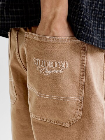 JACK & JONES Baggy Jeans 'JJAlex' in Bruin