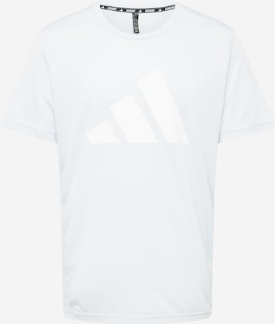 ADIDAS PERFORMANCE T-Shirt fonctionnel 'RUN IT' en bleu pastel / blanc, Vue avec produit