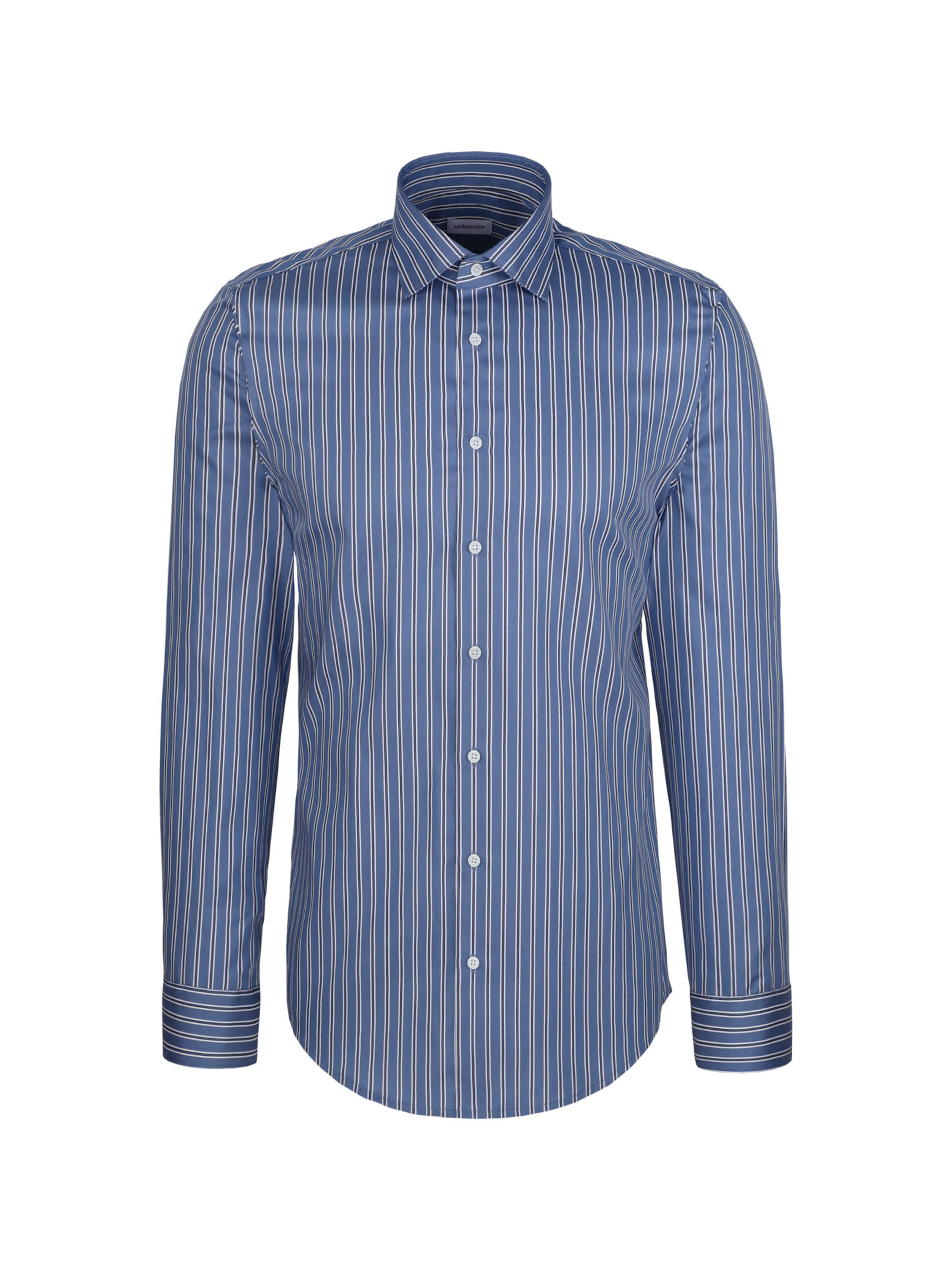 SEIDENSTICKER Slim fit Zakelijk overhemd in Blauw