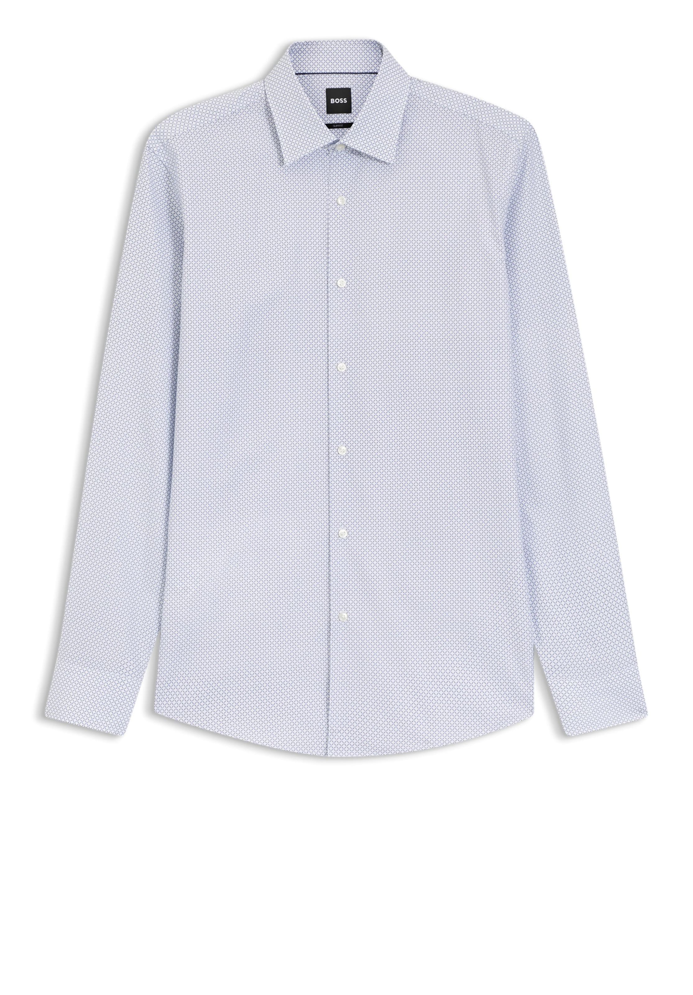 BOSS Slim fit Button Up Shirt 'Hank' in Blue: front