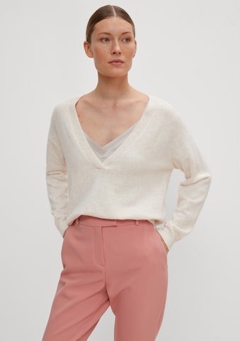Pull-over COMMA en beige : devant