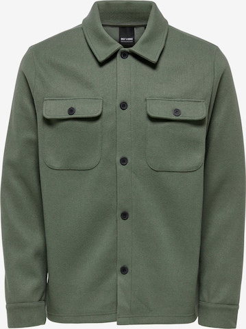 Veste mi-saison Only & Sons en vert : devant