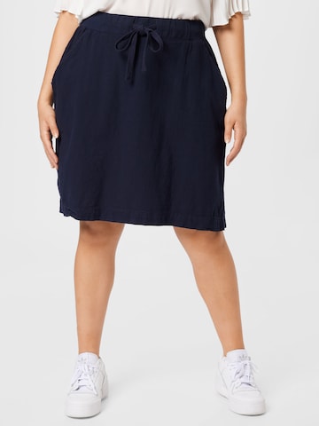 KAFFE CURVE Skirt 'Nana' in Blue: front