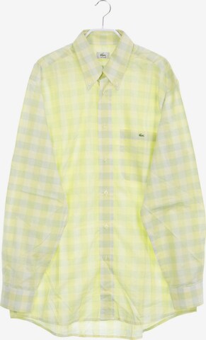 LACOSTE Button Up Shirt in M in Yellow: front