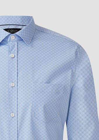 s.Oliver BLACK LABEL Regular fit Zakelijk overhemd in Blauw