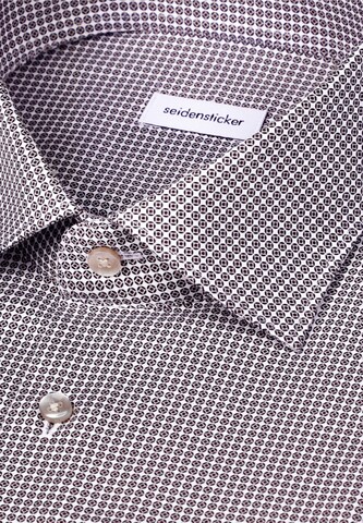 SEIDENSTICKER Regular fit Zakelijk overhemd 'Schwarze Rose' in Grijs