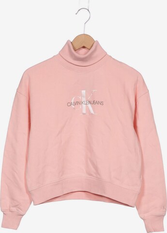 Calvin Klein Jeans Sweatshirt & Zip-Up Hoodie in S in Pink: front