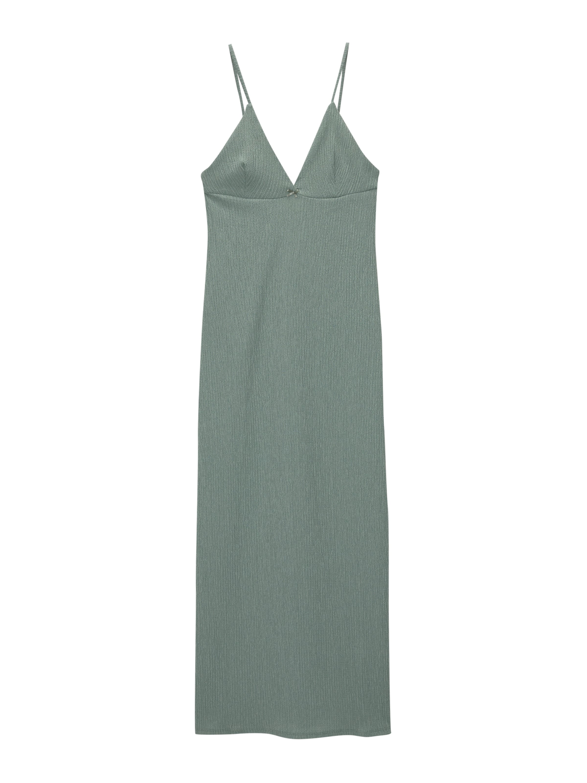 Pull&Bear Šaty – zelená: přední strana