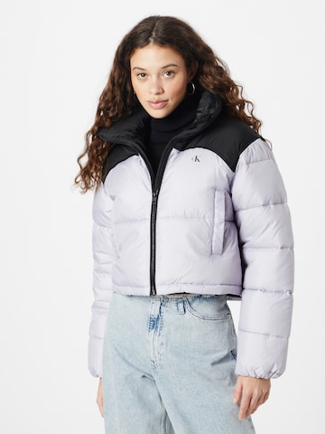 Veste mi-saison Calvin Klein Jeans en violet : devant