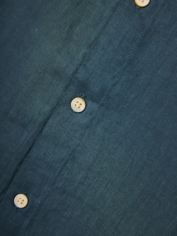 Funky Buddha Regular fit Overhemd in Blauw