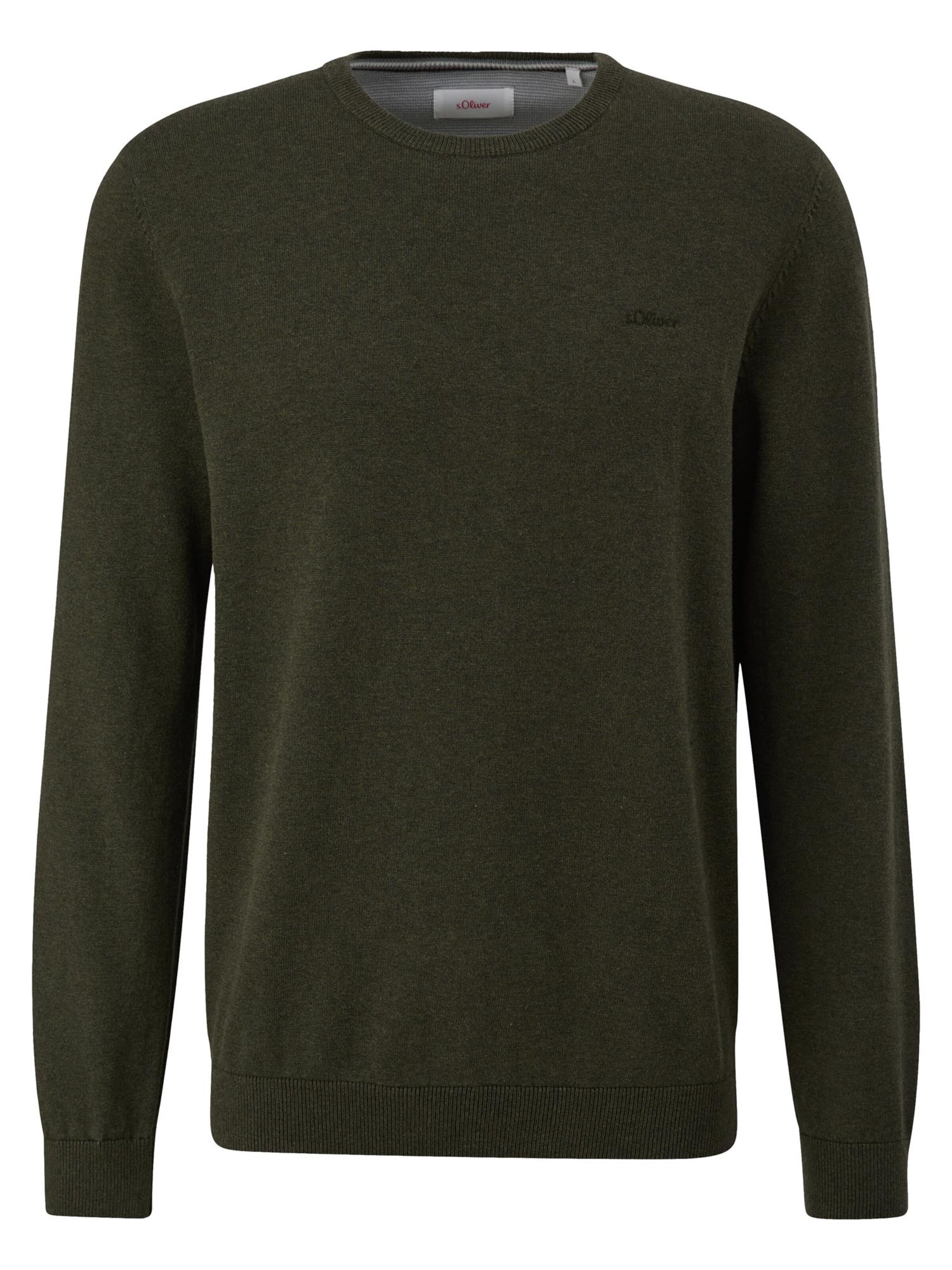 s.Oliver Pullover 'Basic'‌‌‌‌ in Grün: Vorderseite