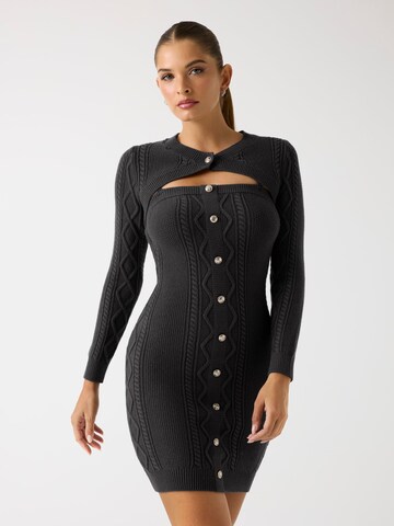 GUESS Knitted dress in Grey: front
