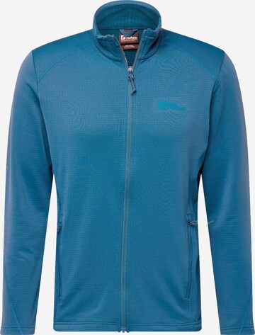 JACK WOLFSKIN Athletic Fleece Jacket 'KOLBENBERG' in Blue: front