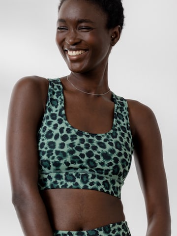 Hey Honey Bustier Sport-BH 'Racerback'‌‌ in Grün: Vorderseite