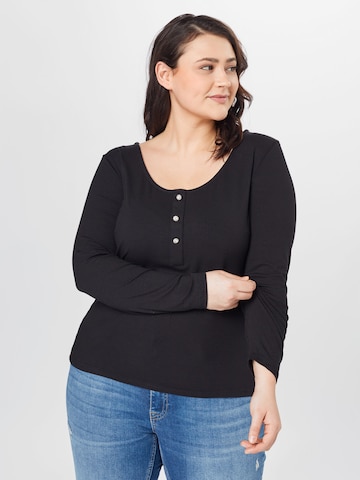 ABOUT YOU Curvy - Camisa 'Rosa' em preto: frente