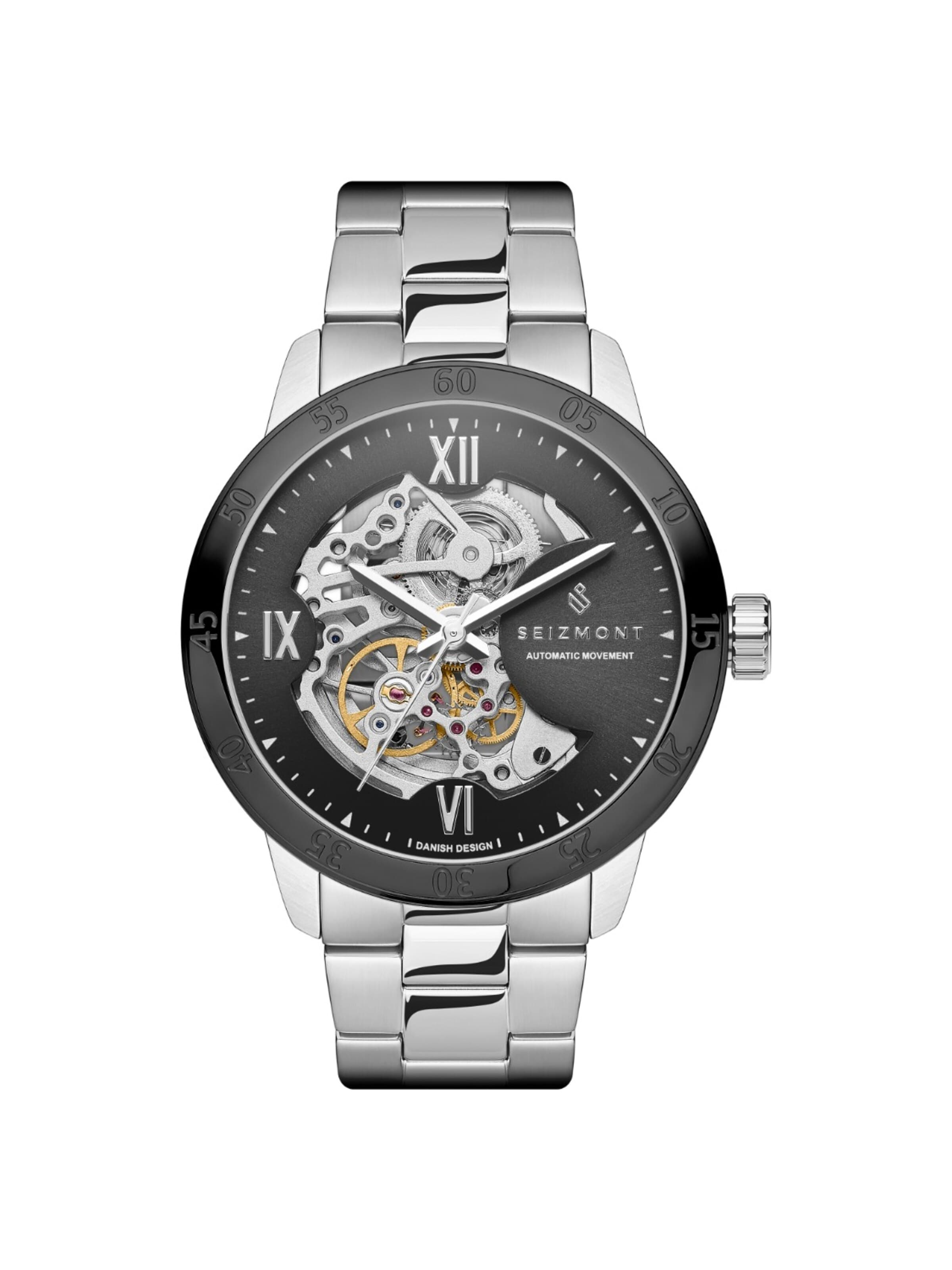 Seizmont Analog watch 'Dante II' in Silver: front