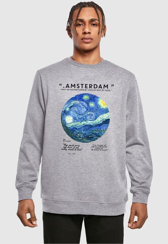 Merchcode Sweatshirt 'Apoh - Van Gogh Amsterdam' in Grau: predná strana