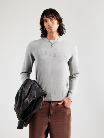 NAPAPIJRI Sweater 'D-AMBRA' in Grey: front