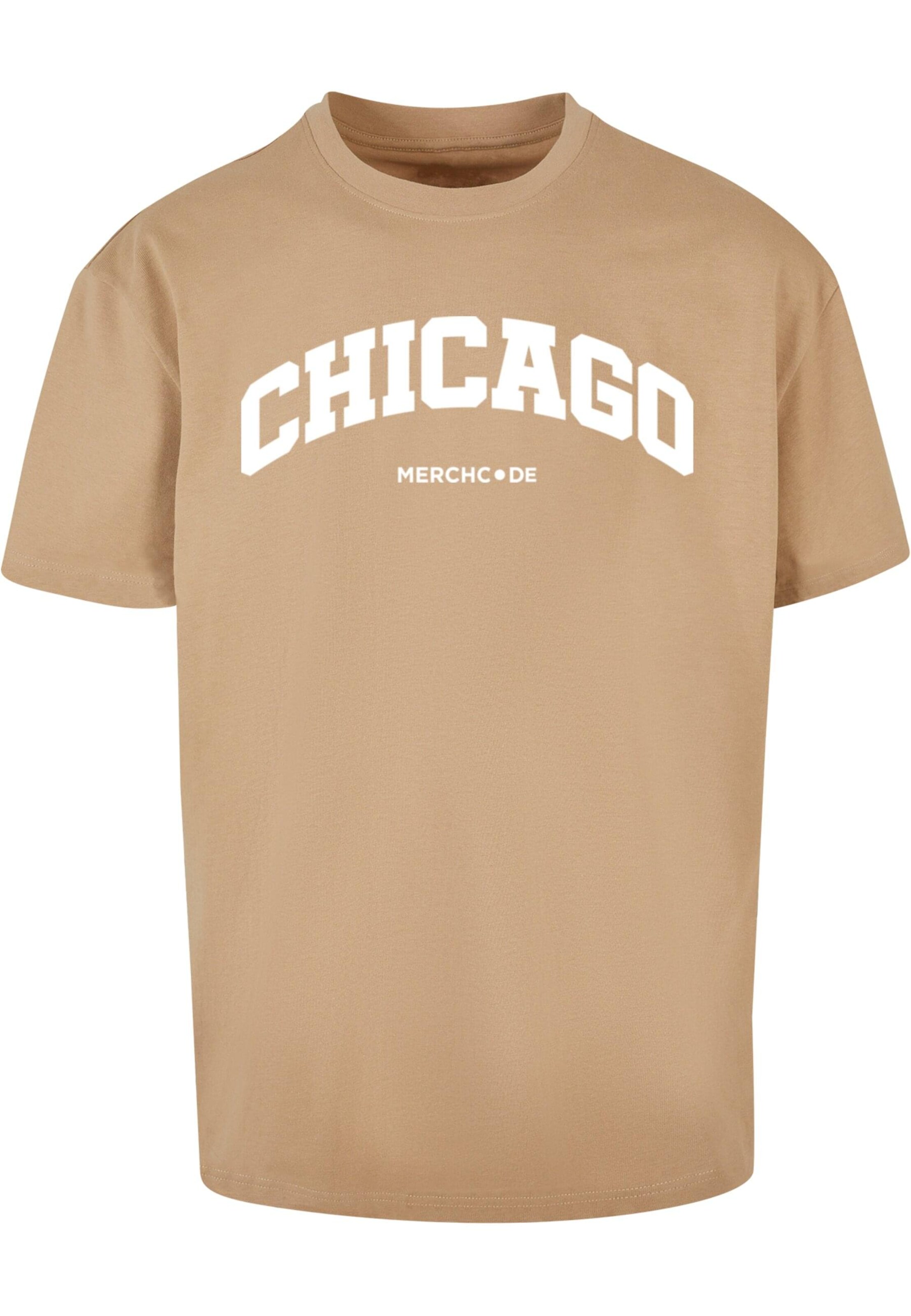 T-Shirt 'Chicago' Merchcode en beige : devant