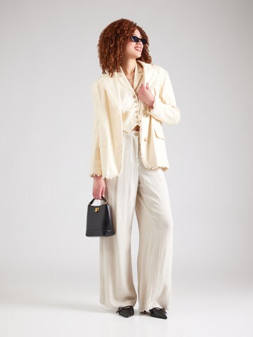 Wide Leg Pantalon 'YASLIRU' YAS en beige