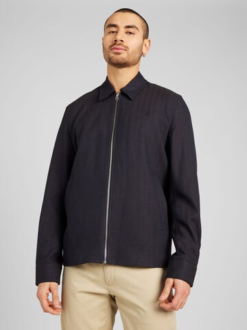 Les Deux Between-Season Jacket 'Como Coach' in Blue: front