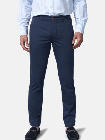 MEYER Regular Chino 'M5 Move' in Blauw: voorkant