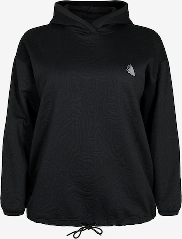 Active by Zizzi Athletic Sweatshirt 'AVI' in Black: front