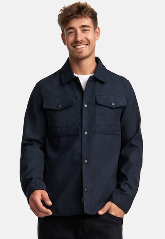 Coupe regular Chemise ' INFinny ' INDICODE JEANS en noir : devant