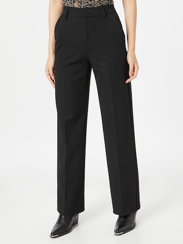 mbym Regular Pantalon in Zwart: voorkant