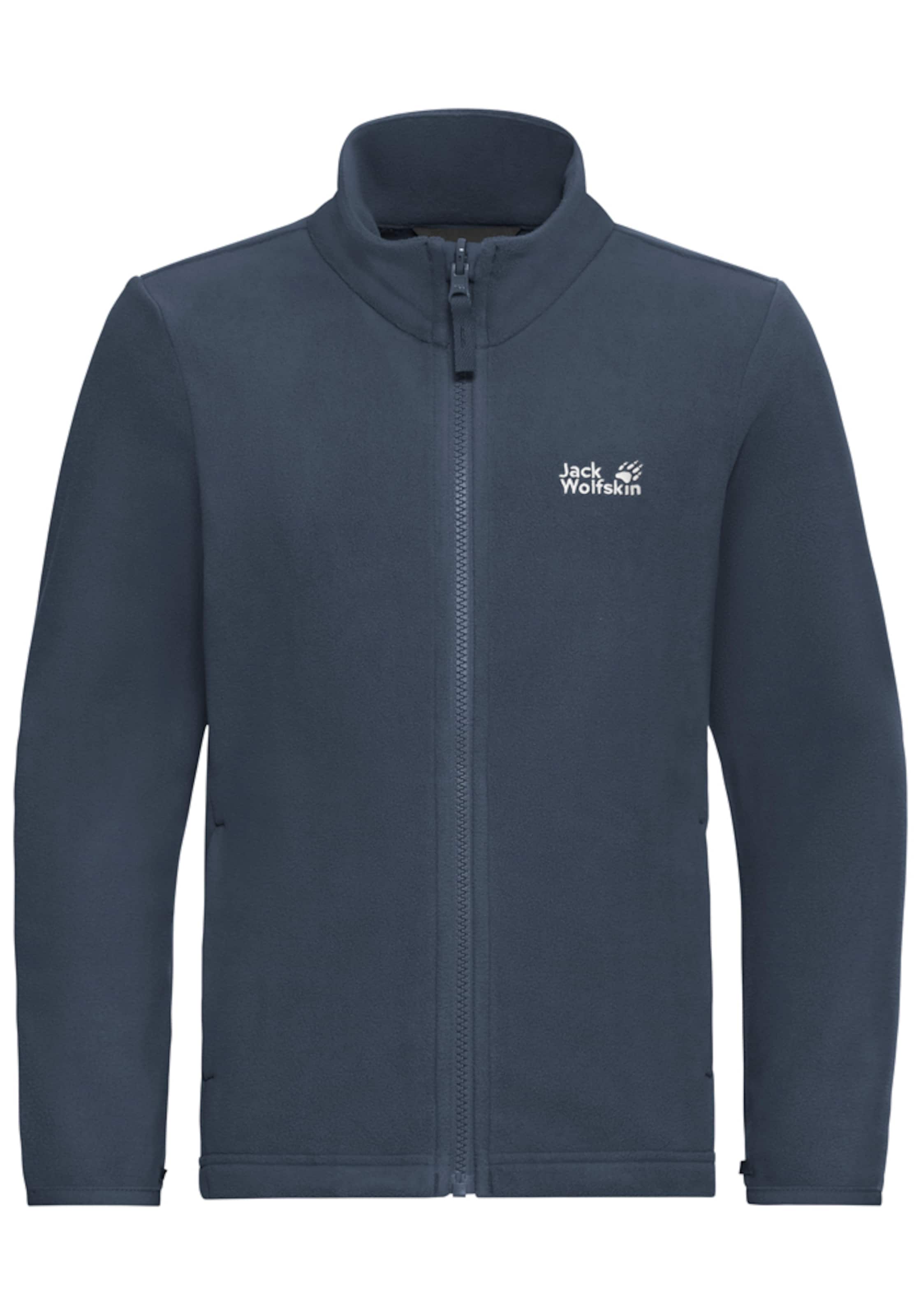 JACK WOLFSKIN Fleece Jacket in Grey: front