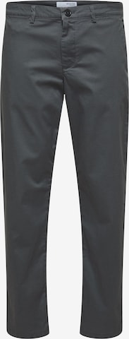 Pantalon chino 'New Miles' SELECTED en gris : devant