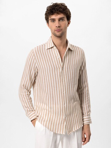 Antioch Regular fit Button Up Shirt in Beige: front