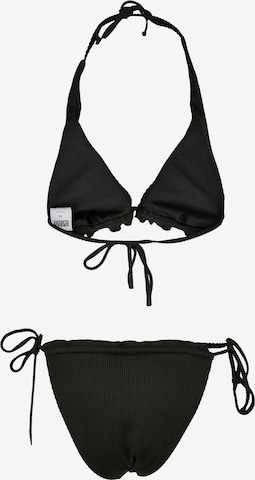 Urban Classics Triangel Bikini in Schwarz