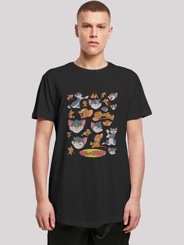 T-Shirt 'Tom And Jerry TV Serie Many Faces' F4NT4STIC en noir : devant