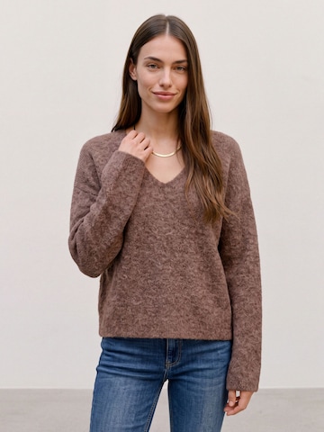 VERO MODA Sveter 'VMBERRY' - Hnedá: predná strana