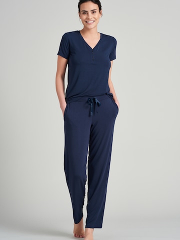 SCHIESSER Pajama Pants 'Mix+Relax' in Blue