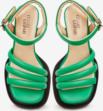 CESARE GASPARI Strap Sandals in Green