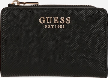GUESS - Cartera 'LAUREL II SLG ZIP ARND CRD CSE' en negro: frente
