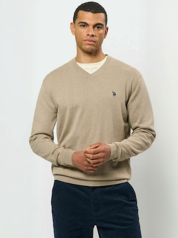 U.S. POLO ASSN. Pullover ' UMCosmo ' in Beige: Vorderseite