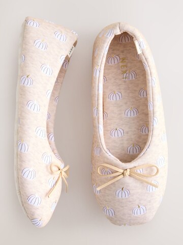 Next Slipper 'Pumkin' in Beige