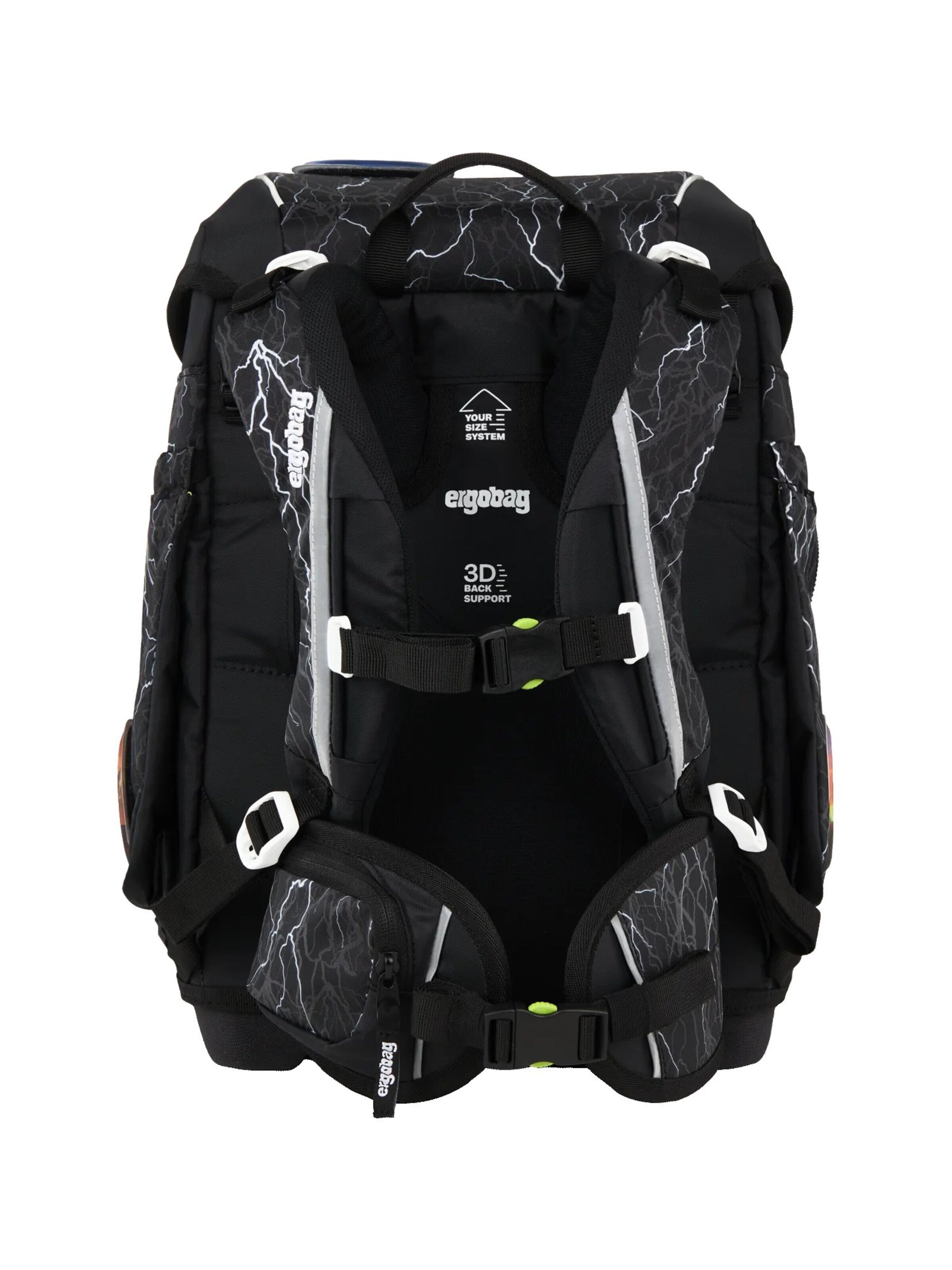 ergobag Backpack 'Schulranzen-Set cubo Set' in Black