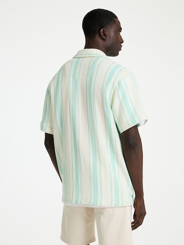 CHASIN' Comfort Fit Hemd 'Doby Stripe' in Gelb