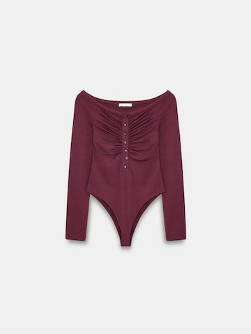 Dilvin - Blusa body em vermelho: frente