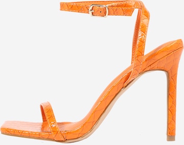 Simmi London Sandalen met riem 'BELLA' in Oranje