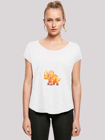 T-shirt 'Süßer Triceratops Dinosaurier' F4NT4STIC en blanc : devant