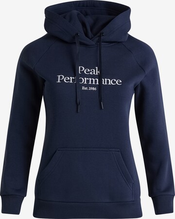 PEAK PERFORMANCE Sweatshirt in Blue: front